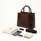 Croc-Text Leather Everyday Crossbody Bag