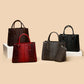 Croc-Text Leather Everyday Crossbody Bag