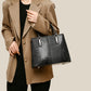 Croc-Text Leather Everyday Crossbody Bag