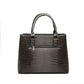 Croc-Text Leather Everyday Crossbody Bag