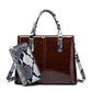 Croc-Text Leather Everyday Crossbody Bag