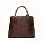 Croc-Text Leather Everyday Crossbody Bag