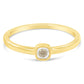 14K Yellow Gold Plated .925 Sterling Silver 1/20 Carat Diamond Square Cushion-Shaped Miracle Set Petite Fashion Promise Ring (J-K Color, I1-I2 Clarity) - Glide Goods LLC