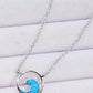 Opal Wave Pendant Necklace - Glide Goods LLC