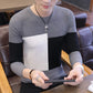 Trendy Plaid Slim-Fit Knitwear for Men