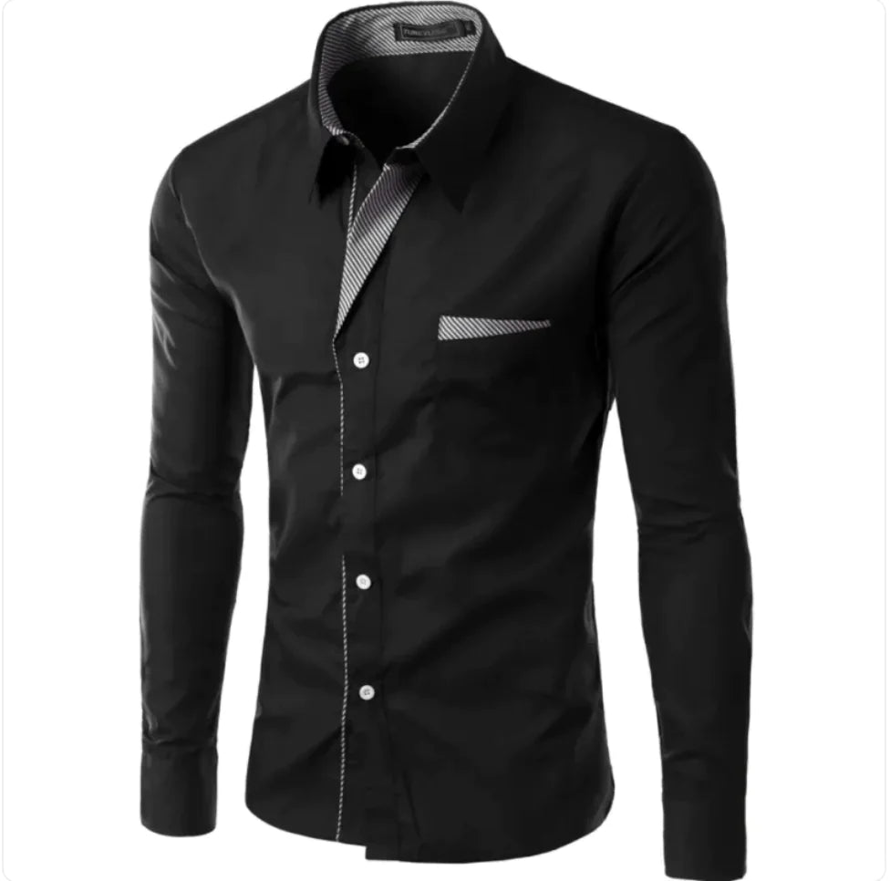 Simple Men's Long Sleeve Shirt - Glide Goods LLC