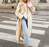 Over the knee women's trench coat