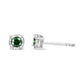 Sterling Silver Rose Cut Treated Green Diamond Solitaire Stud Earrings (0.25 cttw, Green Color, I2-I3 Clarity) - Glide Goods LLC